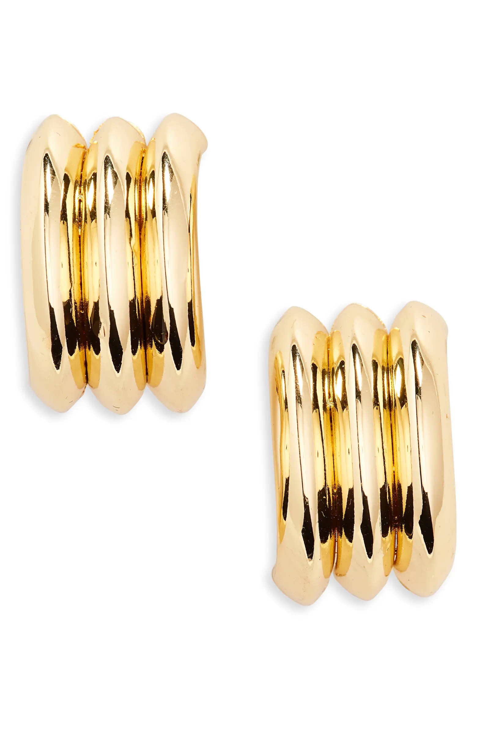 Nordstrom Ridge Half Hoop Earrings | Nordstromrack | Nordstrom Rack