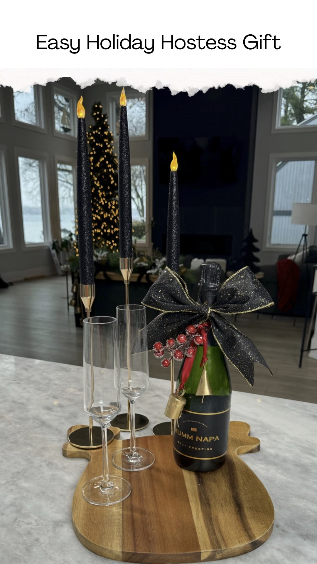 Elevate Your Hostess Gift: DIY Ribbon and Bell Decorative Wine or Champagne Bottles!

'Tis the season for spreading joy and gratitude! 🎁🍷 If you're looking to add a personal touch to your holiday hostess gift, consider transforming a bottle of wine or champagne into a beautifully adorned present. Here's a simple yet charming DIY idea to make your gift stand out:

Materials:
1. Bottle of wine or champagne
2. Festive ribbon in holiday colors
3. Small jingle bells
4. Berries 

Steps:
1. Choose Your Ribbon: Select a ribbon that complements the holiday spirit. Classic red and green, elegant silver and gold, or a mix of vibrant colors can all work wonders.
2. Add Bells: Thread jingle bells onto a smaller piece of ribbon, creating a mini garland. Tie this garland around the neck of the bottle or attach it to the main ribbon using a glue dot.
3. Create a Bow: Use a wider ribbon to tie it into a bow on the front of the bottle. Adjust the loops and tails for a polished look.
6. Trim Excess: Trim any excess ribbon, ensuring a neat finish. I like cutting my ribbon at an angle for a sharper look. 
7. Personalize (Optional): attach some berries and/or a small gift tag with a thoughtful message to personalize your present.

Your DIY decorated wine or champagne bottle is now ready to spread holiday cheer! It's a simple yet thoughtful way to express your appreciation for the festive season. 🍾✨ Cheers to DIY gifts that are as delightful to create as they are to receive!

Everything is linked in my bio or comment LINK and I'll DM you. 

Christmas Gift | Holiday Gift | Holiday DIY | Easy DIY | Holiday Hostess Gift | Christmas Hostess Gift | DIY Holiday | DIY Christmas | Christmas Entertaining | Holiday Entertaining | Christmas Ideas

#LTKVideo #LTKGiftGuide #LTKHoliday