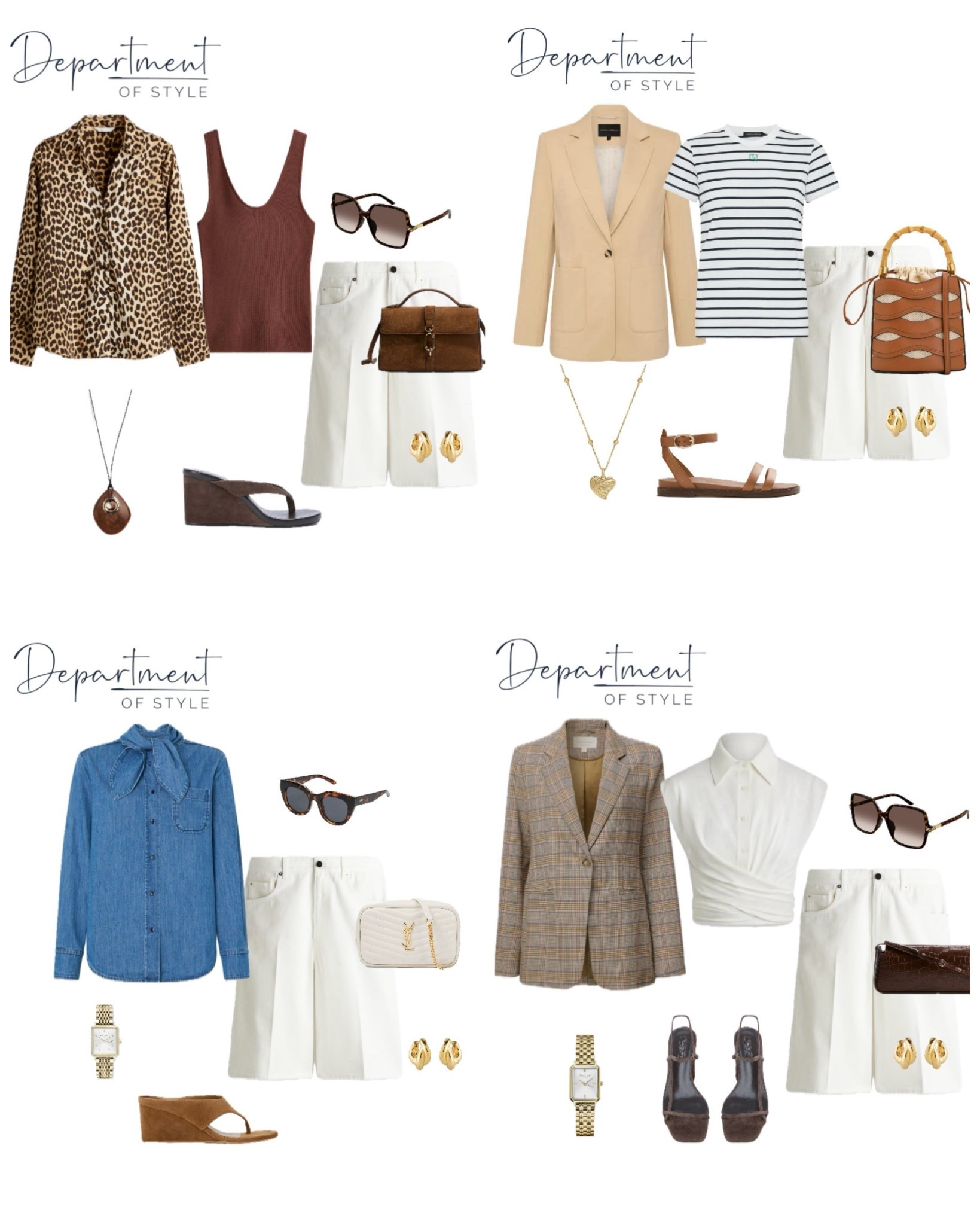 4 fun outfit ideas for white denim Bermuda shorts 😎

#LTKaustralia