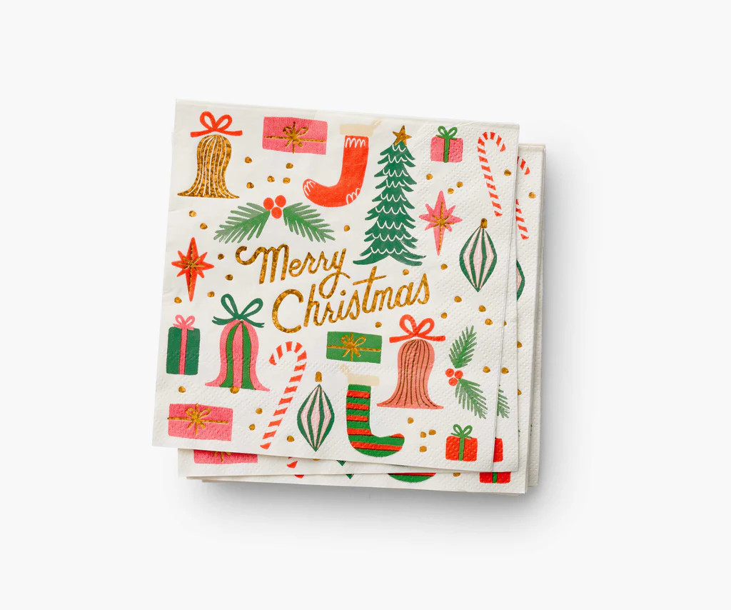 Holiday Cocktail Napkins - Deck The Halls | Rifle Paper Co.