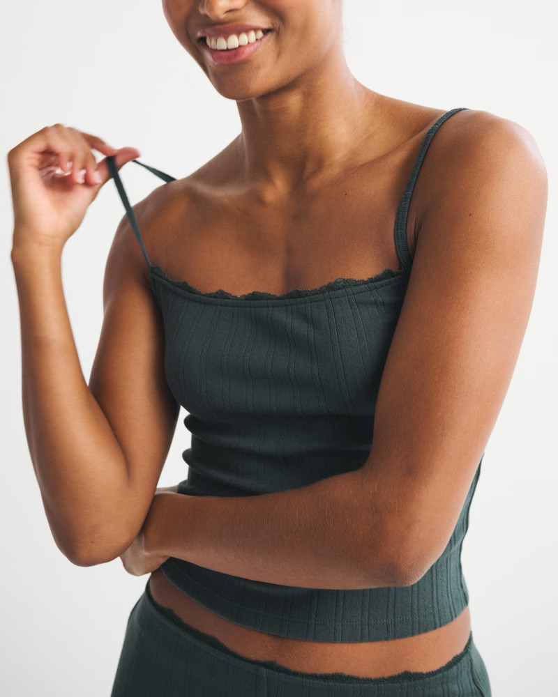 Women's Pointelle Sleep Cami | Women's New Arrivals | Abercrombie.com | Abercrombie & Fitch (US)