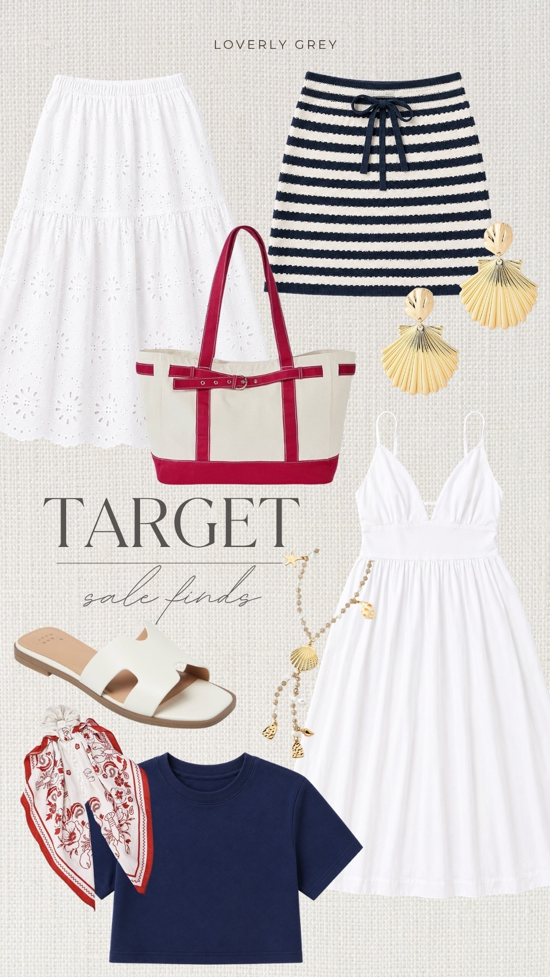 This Target sale roundup has me ready for all the coastal summer outfits. The navy stripes, eyelet skirt, and red accents feel classic while still looking fresh for the season. That white dress is such a pretty staple to dress up or wear casually with sandals.

#LTKootd #LTKgrwm #LTKdayinmylife