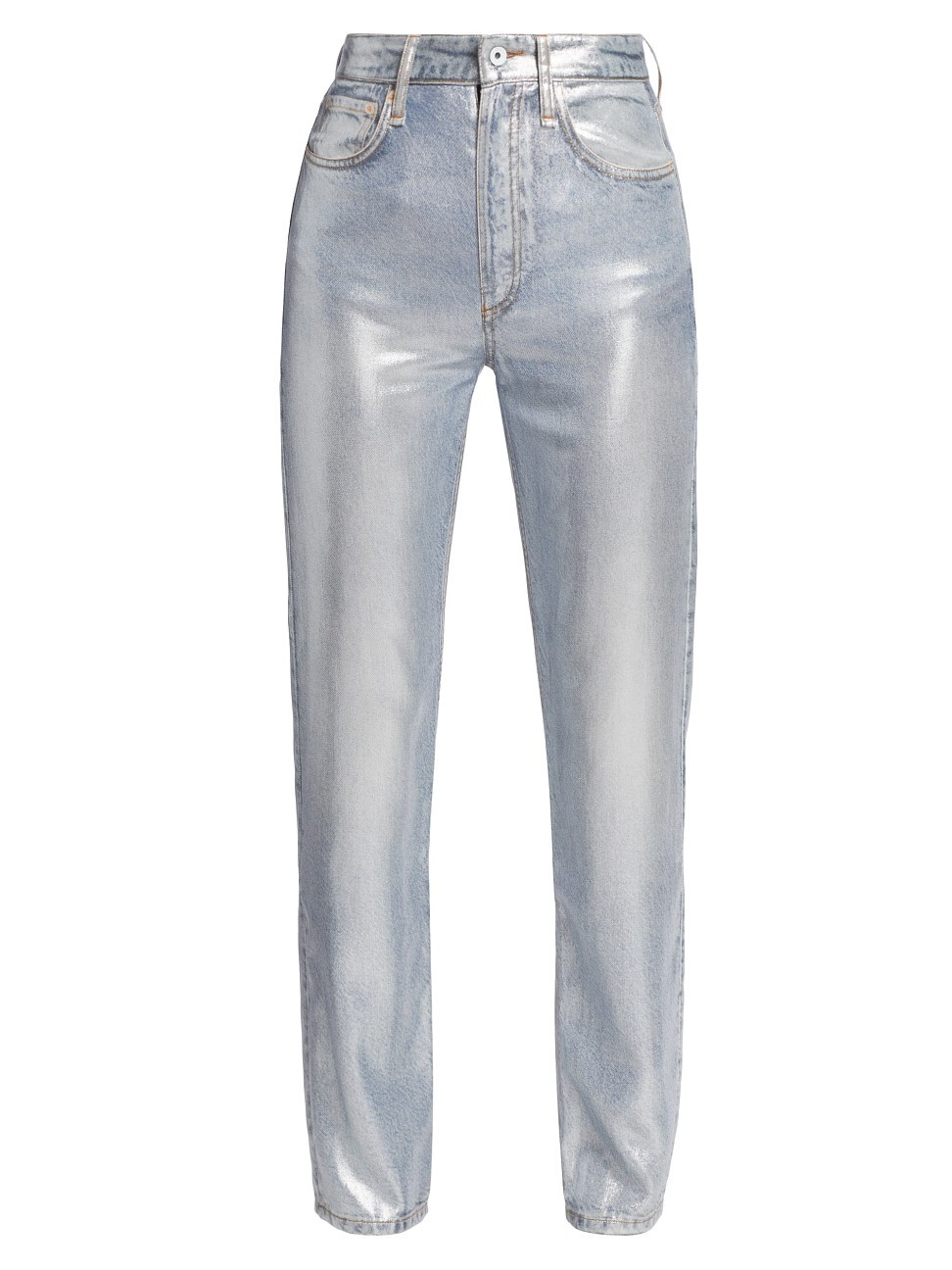 Women's Alex Liquid High-Rise Straight Jeans - Luna Silver - Size 27 - Luna Silver - Size 27 | Saks Fifth Avenue
