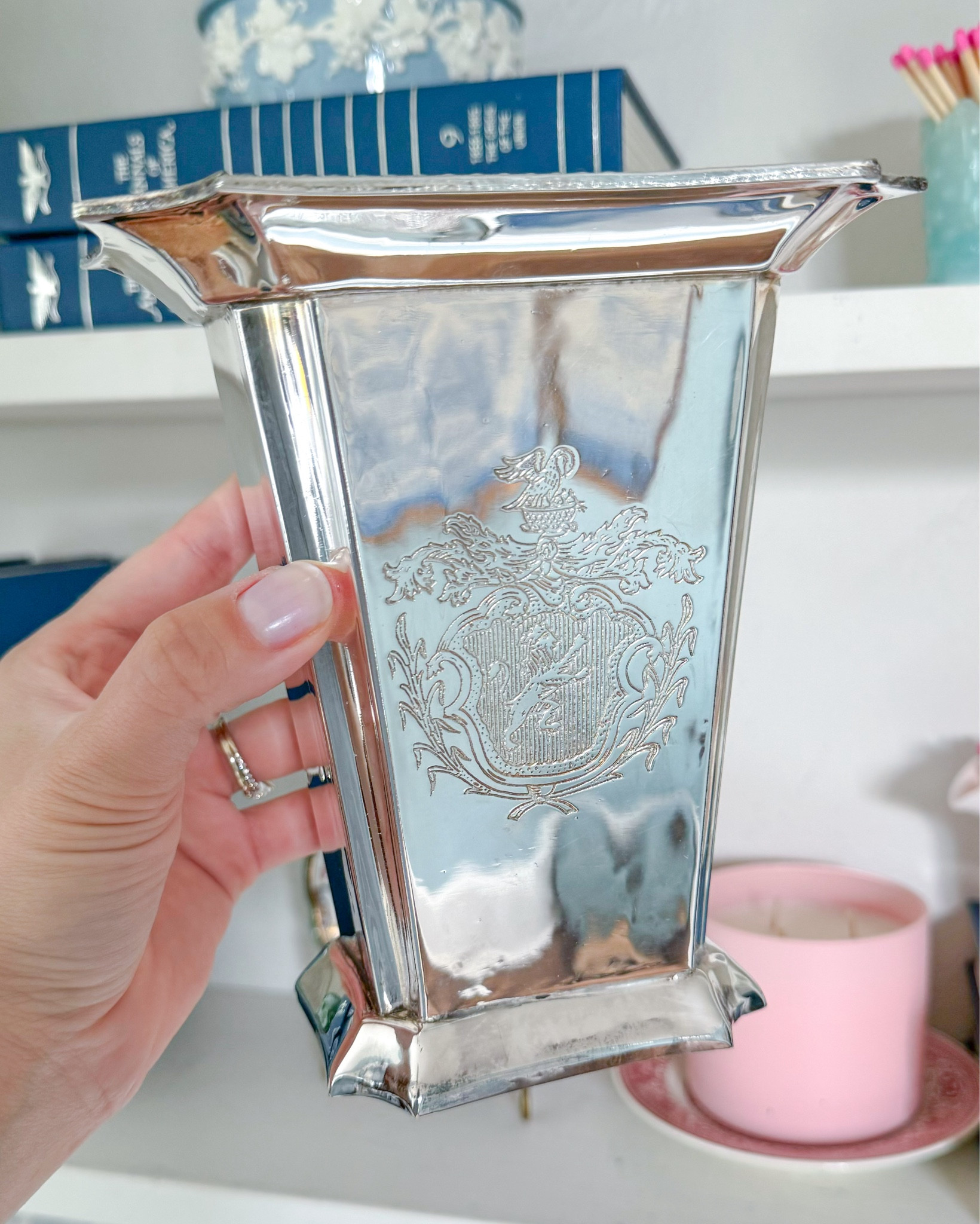 Silver polish cleaned this beauty up no problem! 

#LTKHome