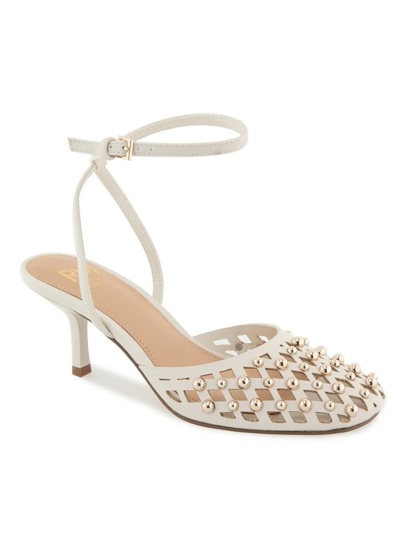 RM Rebecca Minkoff Women's Fiona Studded Kitten Heel with Ankle Strap | Walmart (US)
