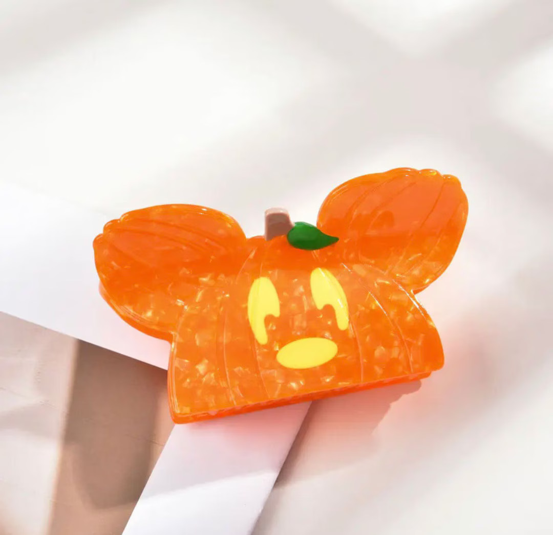 Halloween Mickey Pumpkin Claw Clip Hair Holder. Large Durable - Etsy | Etsy (US)