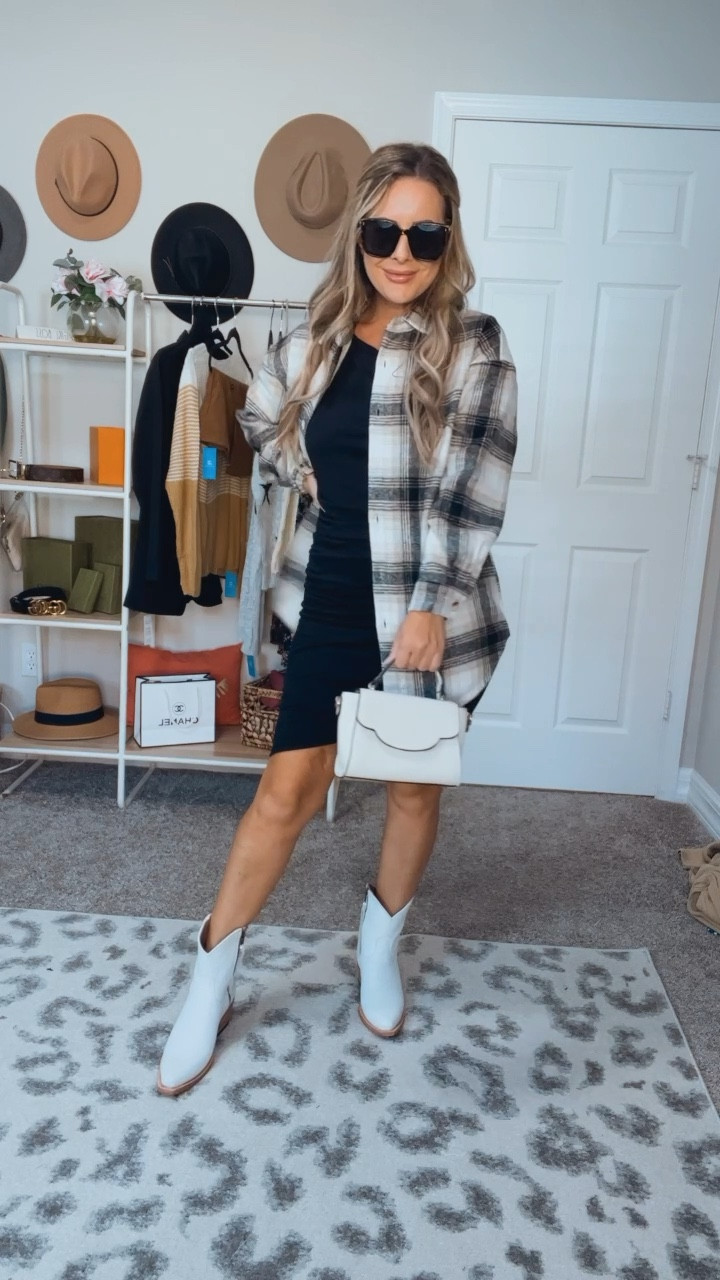 Wearing vs styling trend // loved styling my new @alvies boots for a fall look!! Transitioning a basic black dresses into a fall looks can be super easy and fun! 

#LTKstyletip #LTKSeasonal #LTKshoecrush