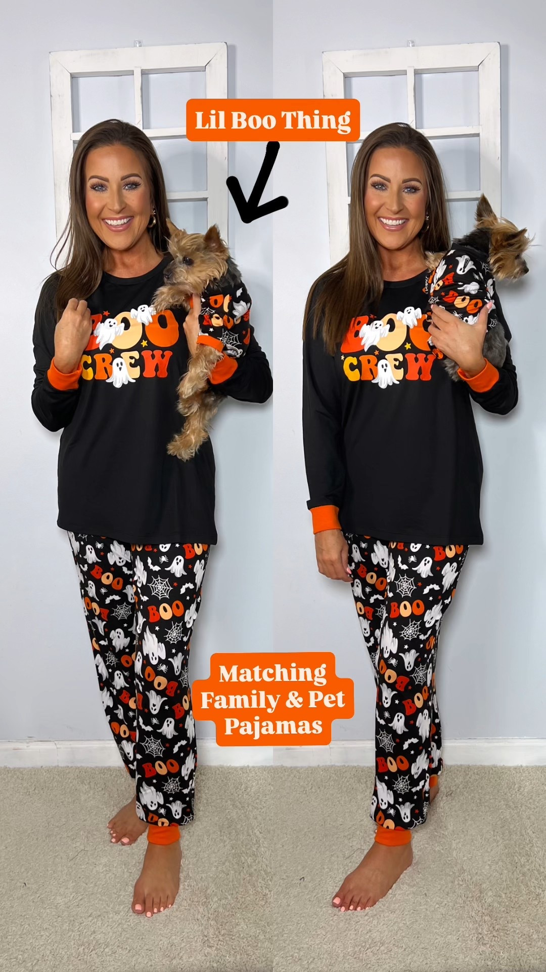 Matching family & pet pajamas (available for pet, infant, toddler, kids, men & women)

I’m in a small, Jetty is in an XS.

Halloween matching family pajamas, Halloween pajamas, fall outfit, fall fashion, Halloween costume, Halloween outfit, viral fashion

#LTKSeasonal #LTKFindsUnder50 #LTKPets