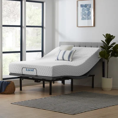 Lucid Comfort 10'' Medium Gel Memory Foam Mattress and Adjustable Base | Wayfair North America