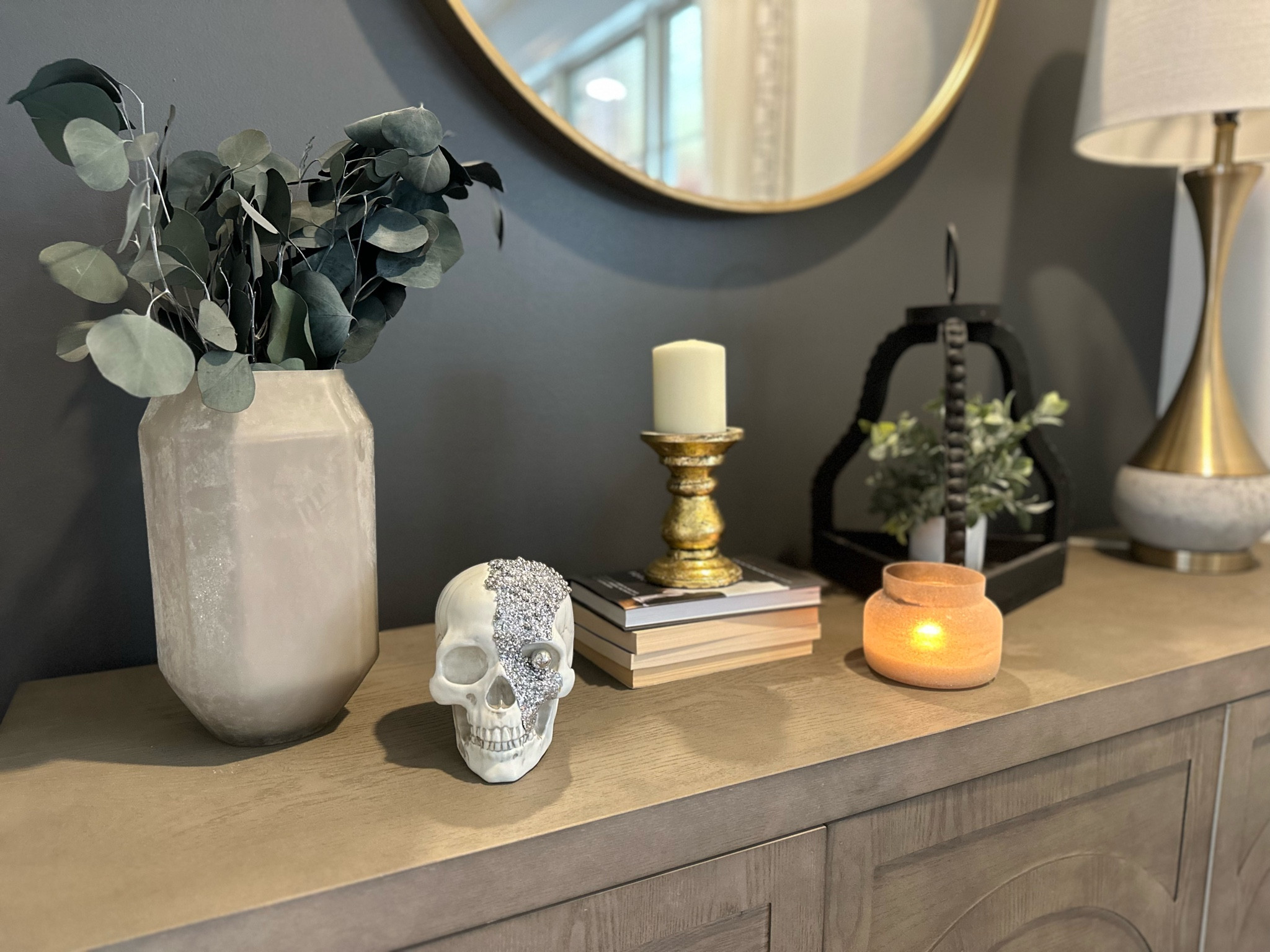 Give me skeleton but make it glam. 🖤Picked up this decorative skull in the Target $3 section! It comes in white and black. 

#LTKHome #LTKHalloween #LTKFindsUnder50