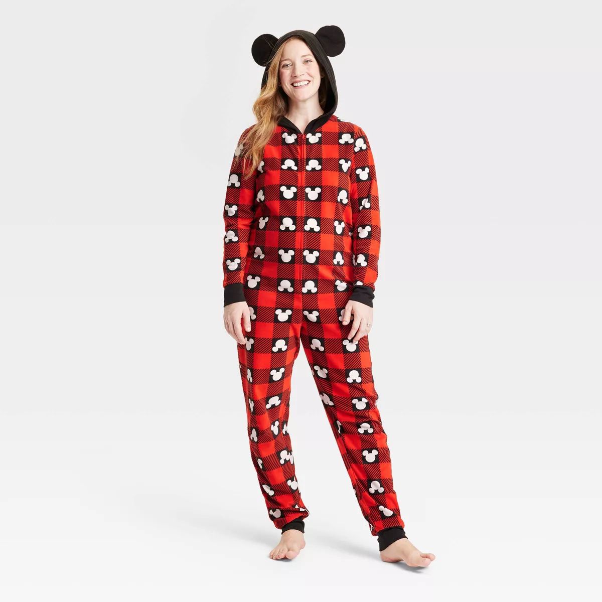Women's Disney 100 Mickey Mouse Matching Family Union Suit - Red | Target