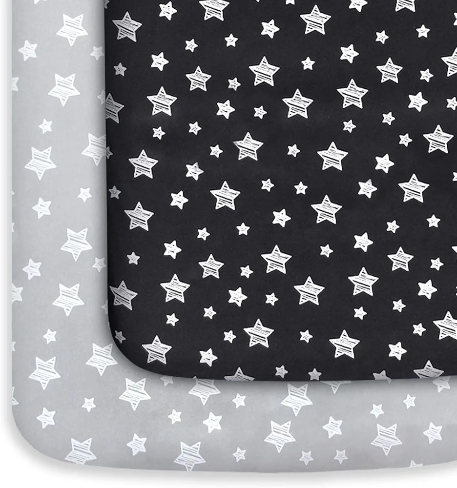 Mini Crib Sheets, 2 Pack Pack and Play Sheets, Stretchy Playard Fitted Sheet, Compatible with Gra... | Amazon (US)