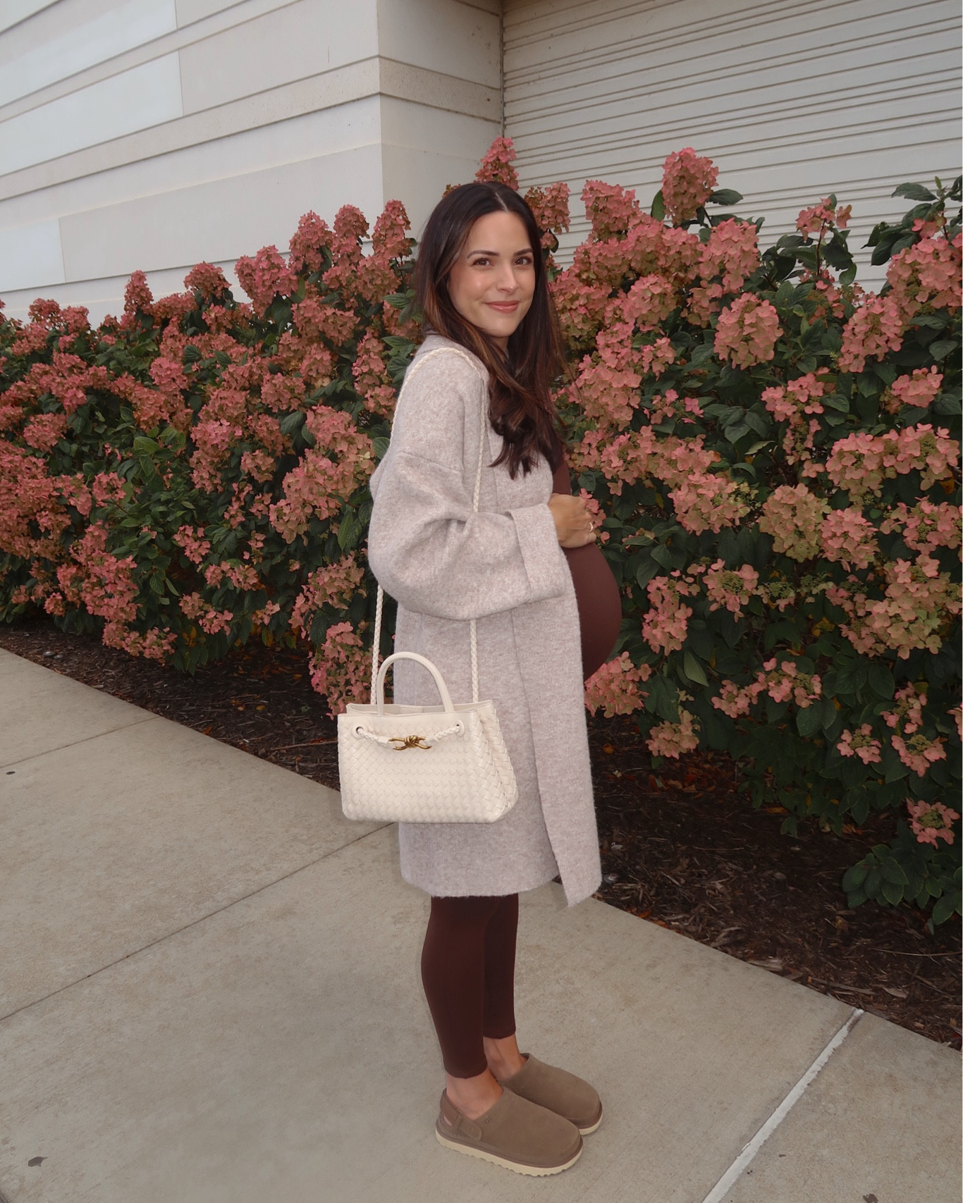 Bumpsuit onesie: true to size (S) size up if 5’7.5”+ 
Sweater cardigan: one sized, I already wore 2x in the last week and wore it several times last year, such a staple!
Uggs: size up if between / half sizes 

#LTKSeasonal #LTKShoeCrush #LTKBump