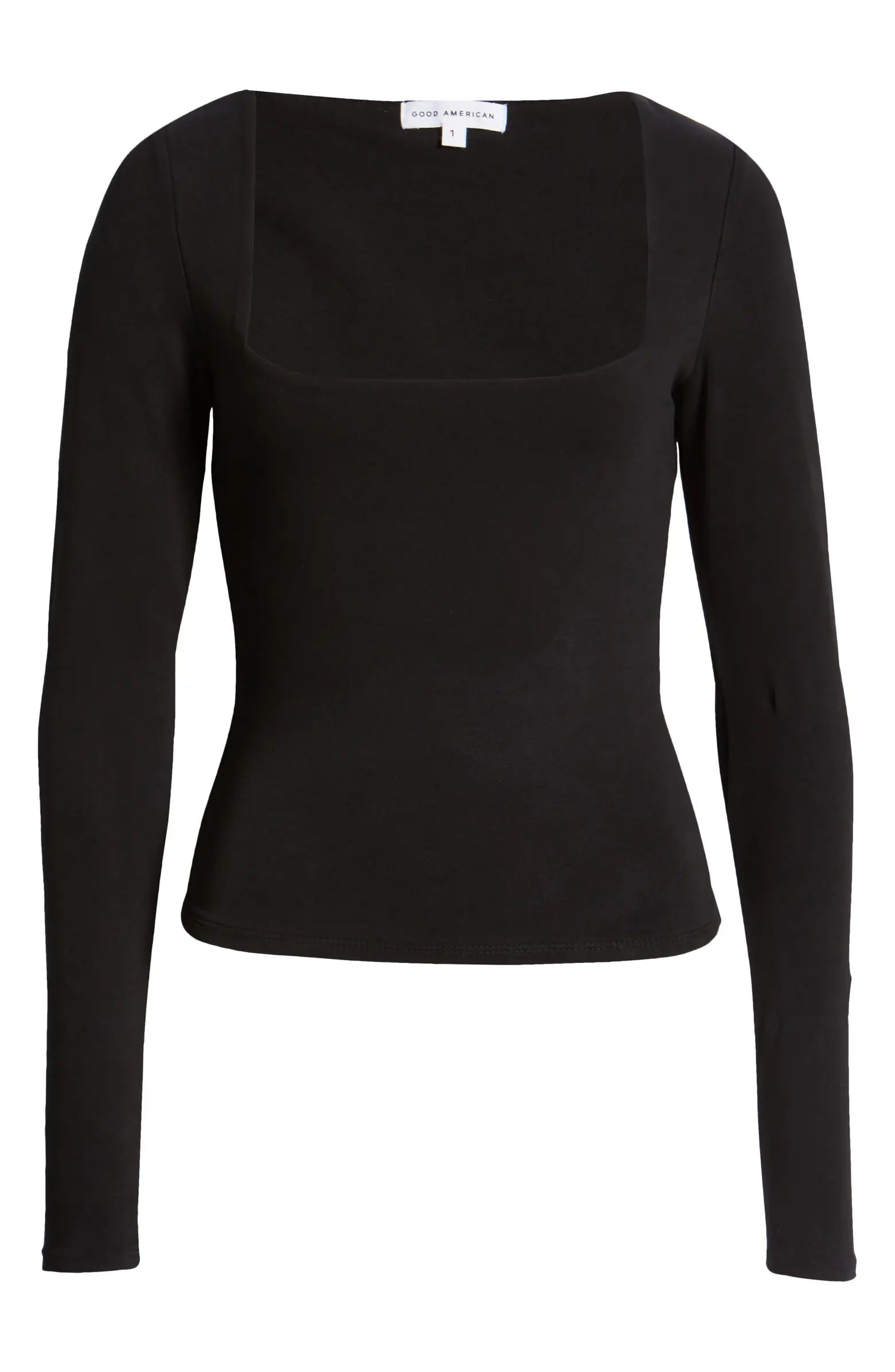 Square Neck Long Sleeve Knit Top | Nordstrom