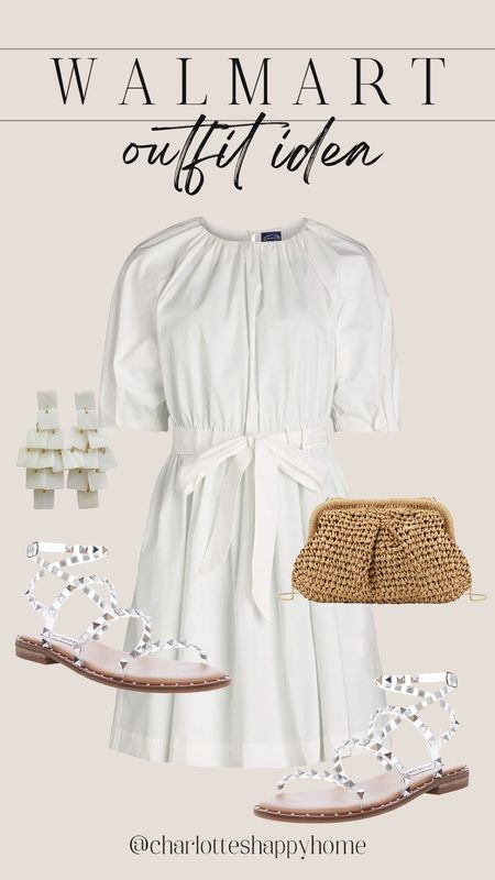 Cute summer outfit idea from Walmart! 

#walmartfashion

Walmart finds. Walmart fashion. Walmart summer dress. Walmart summer style. White summer dress. Straw shoulder bag. Clear stud strap sandals. White Pearlized disc earrings  

#LTKStyleTip #LTKFindsUnder100 #LTKSeasonal
