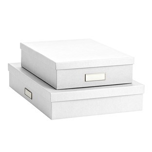 Bigso White Stockholm Office Storage Boxes | The Container Store