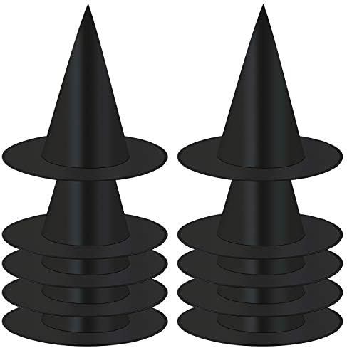 Elcoho 10 Pack Halloween Costume Witch Hat Halloween Costume Accessory for Holiday Halloween Party,  | Amazon (US)