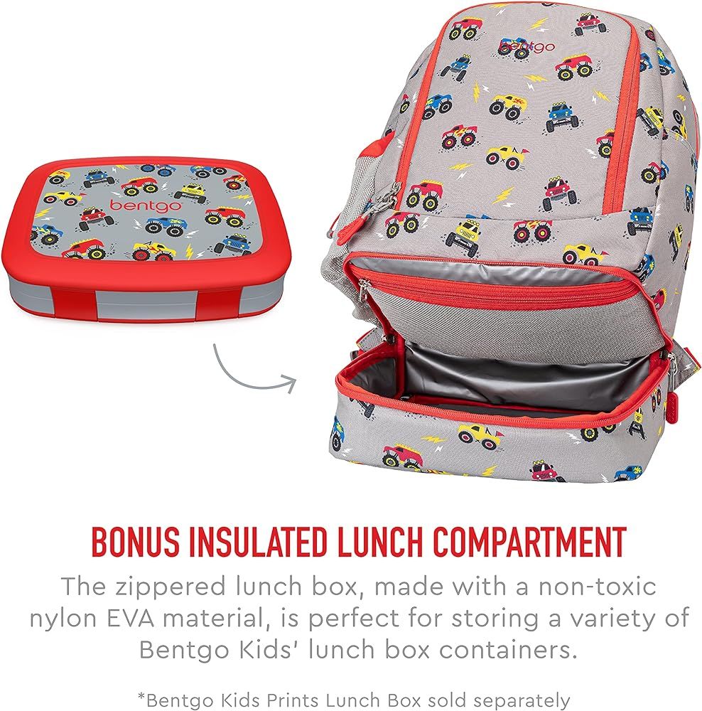 Bentgo Kids Prints 2-in-1 Backpack & Insulated Lunch Bag | Amazon (US)