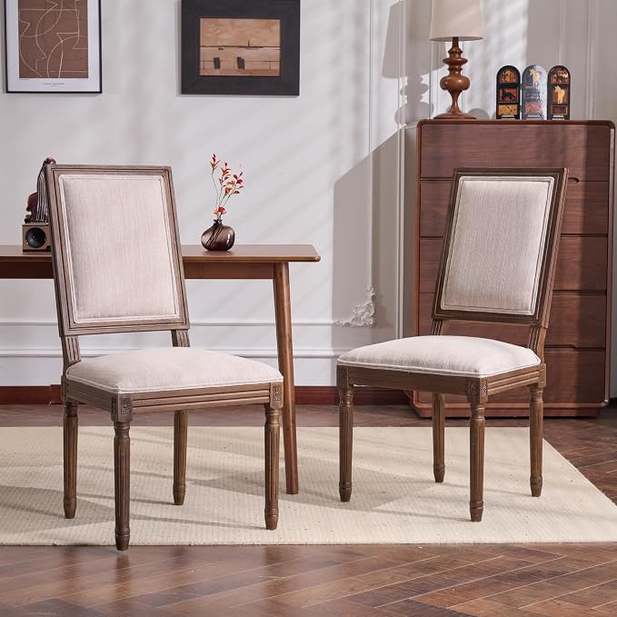 Christopher Knight Home Regina French Country Dining Chairs Set of 2, Wooden Dining Room Chair, H... | Amazon (US)