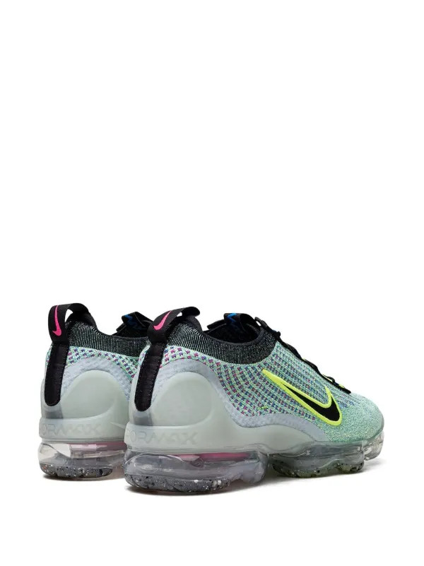 Nike Air Vapormax Flyknit 2021 ''Volt/Black-Photo Blue-Metallic'' Sneakers - Farfetch | Farfetch Global