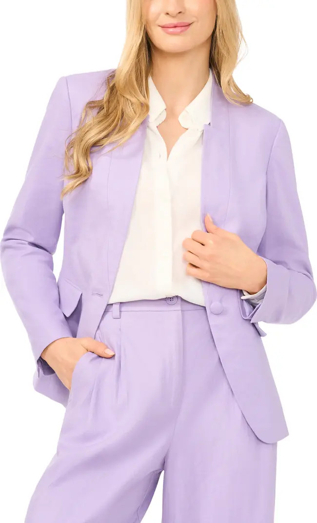 Inverted Lapel Linen Blend Blazer | Nordstrom