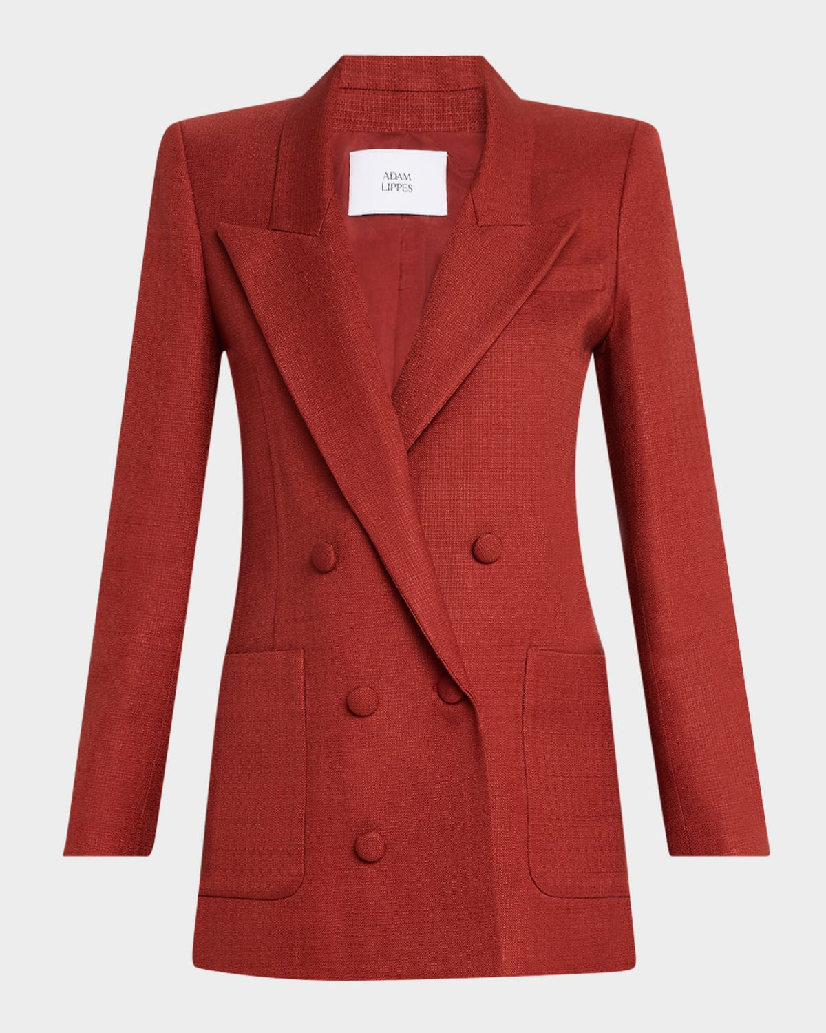 Riva Double-Breasted Stretch Canvas Jacket | Neiman Marcus
