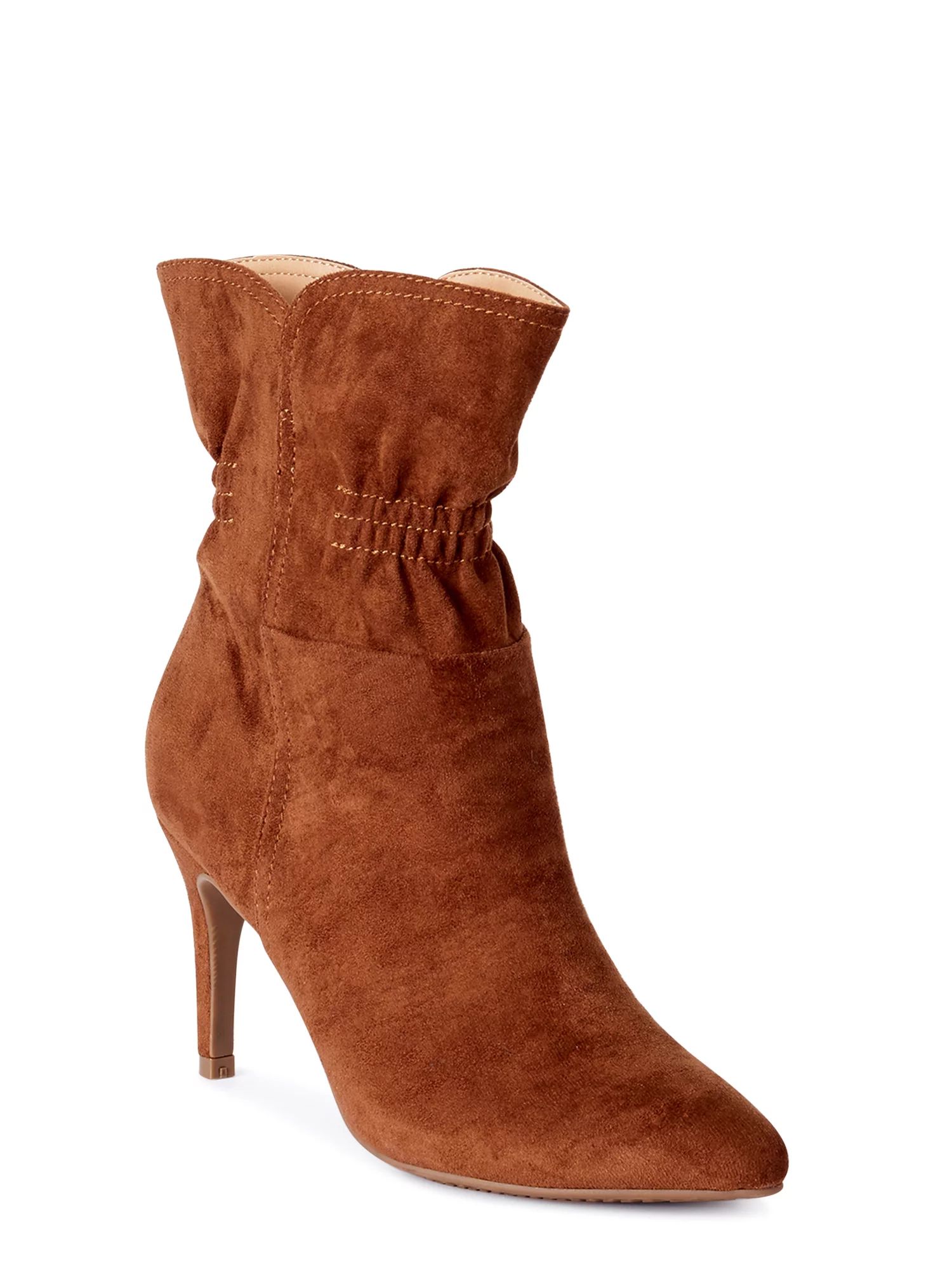 Scoop Women's Blair Scrunch Stiletto Heeled Booties - Walmart.com | Walmart (US)