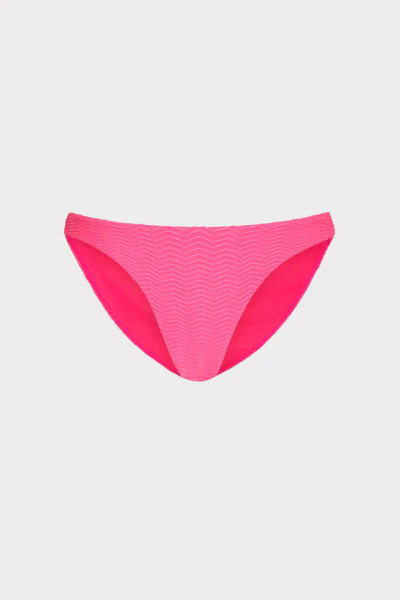 Margot Textured Chevron Bikini Bottom | MILLY