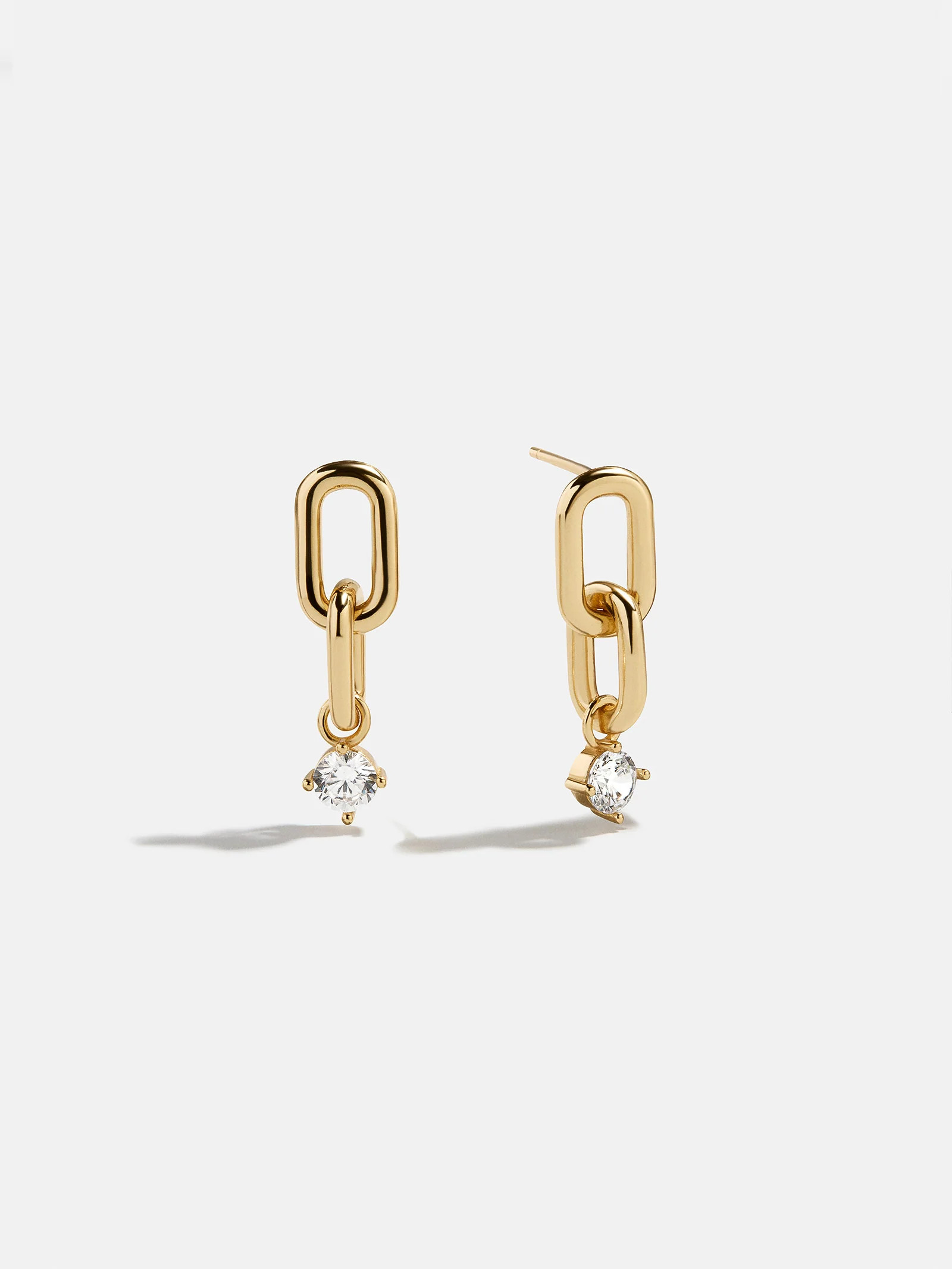 Heather 18K Gold Earrings - Gold/Pavé | BaubleBar