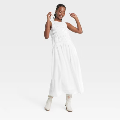 Women's Ruched Maxi A-Line Dress - Universal Thread™ | Target