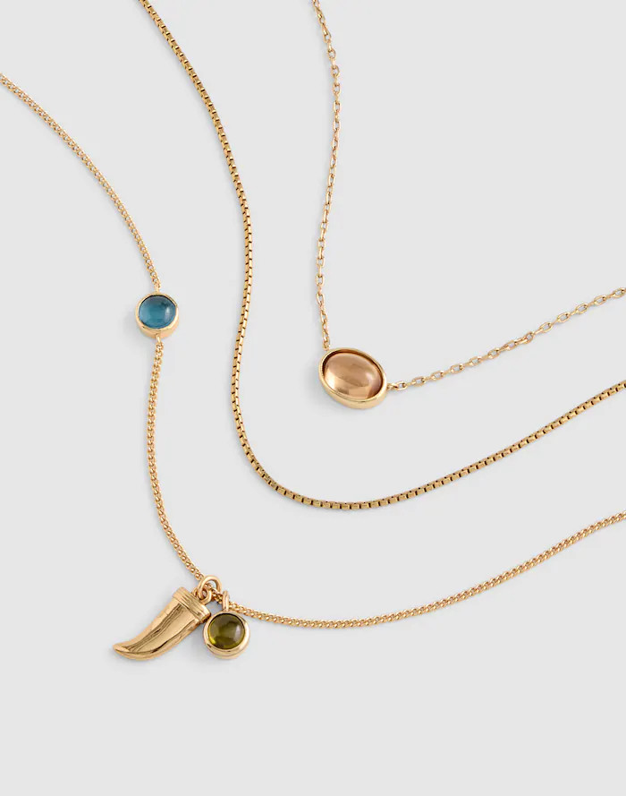 Three-Pack Horn Pendant Necklace Set | Madewell