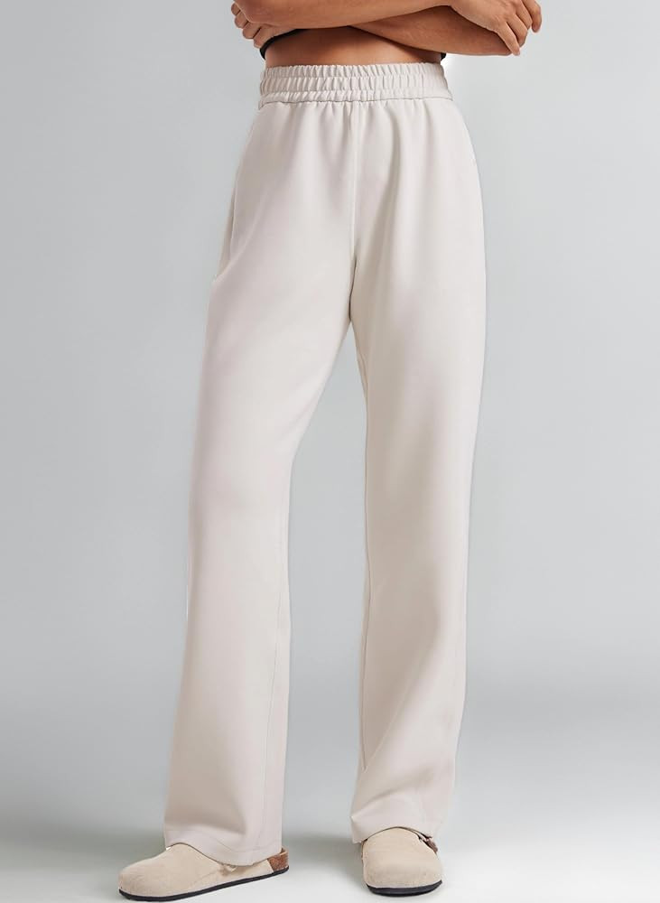 CRZ YOGA SoftAura Straight Wide Leg Joggers - 28"/30" Womens Modal Sweatpants Tracksuit Bottoms C... | Amazon (UK)