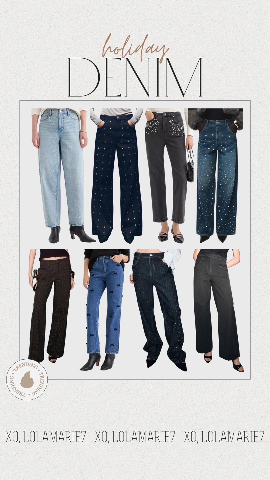 More embellished denim for all of your holiday parties 🫶🏼🪩✨🎄

#loft #denim #christmaspartystyle

#LTKHoliday #LTKGiftGuide #LTKootd