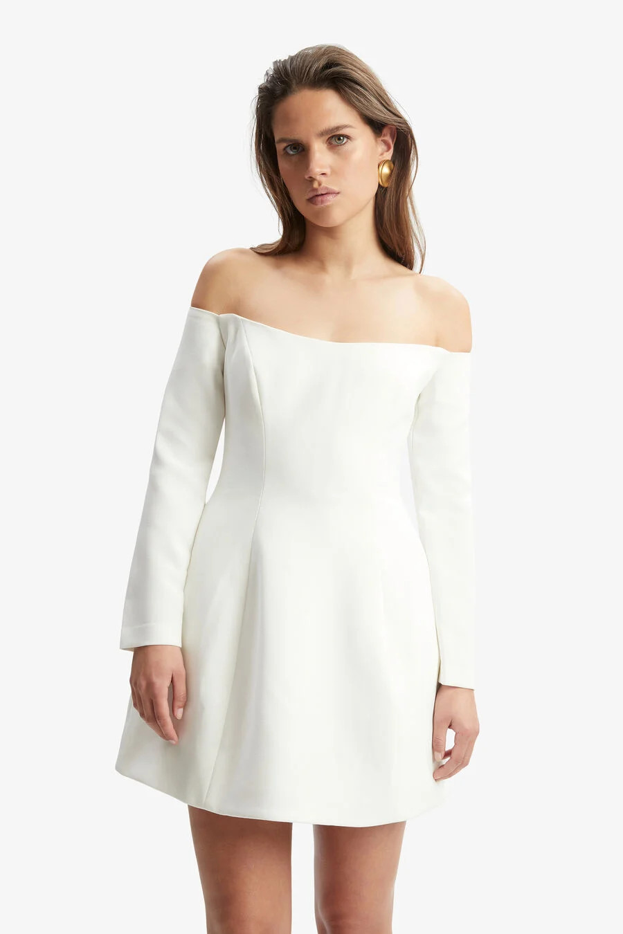 nadene hourglass mini dress in orchid white | Bardot (US)
