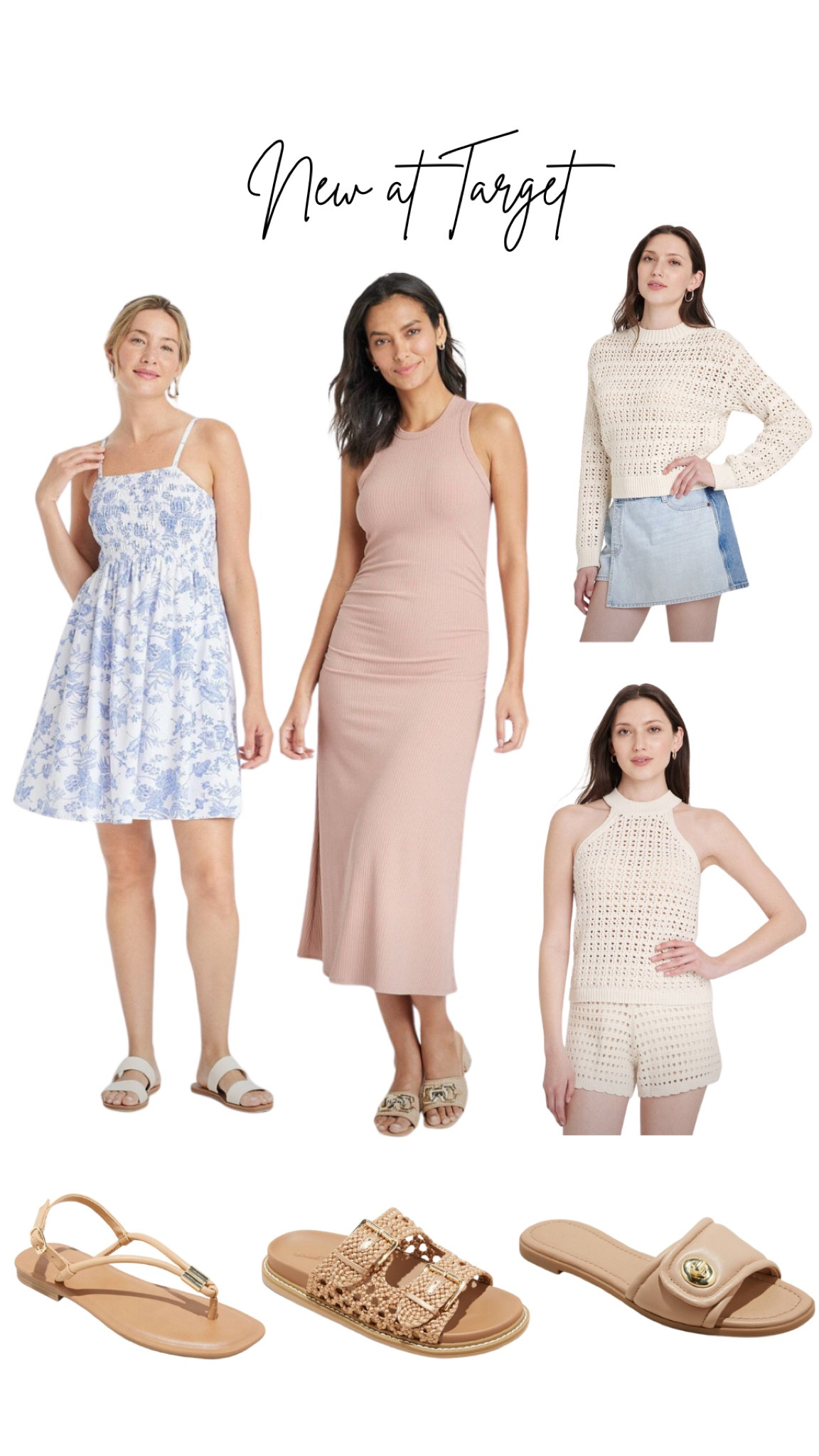 Target new arrivals for summer - dresses, sandals, and cute crochet tops! #target #targetfashion #dresses #targetstyle #anewday #targetshoes 

#LTKWorkwear #LTKStyleTip #LTKFindsUnder50