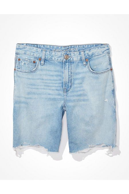 AE Dreamy Drape Denim Low-Rise Baggy Short | American Eagle Outfitters (US & CA)