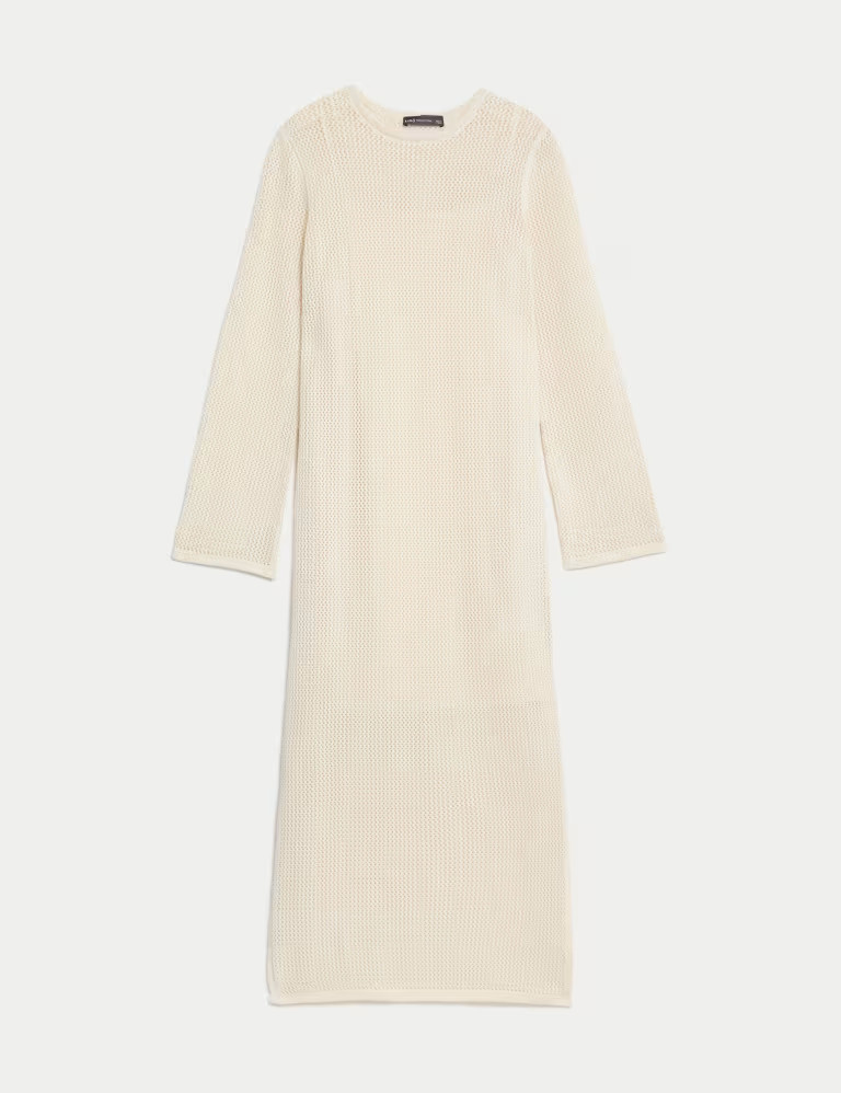 Cotton Blend Knitted Midaxi Dress | Marks & Spencer (UK)
