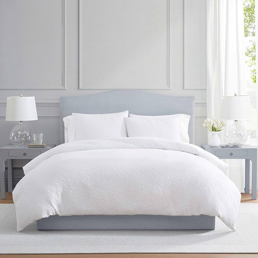 Martha Stewart - King Comforter Set, Naturally Soft Cotton-Rich Jacquard Bedding w/Matching Pillo... | Amazon (US)