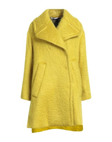 Il Cappottino Woman Coat Mustard Size 4 Mohair wool, Wool, Polyamide | YOOX (US)