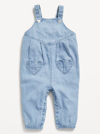 Sleeveless Heart-Pocket Jean Jumpsuit for Baby | Old Navy (US)