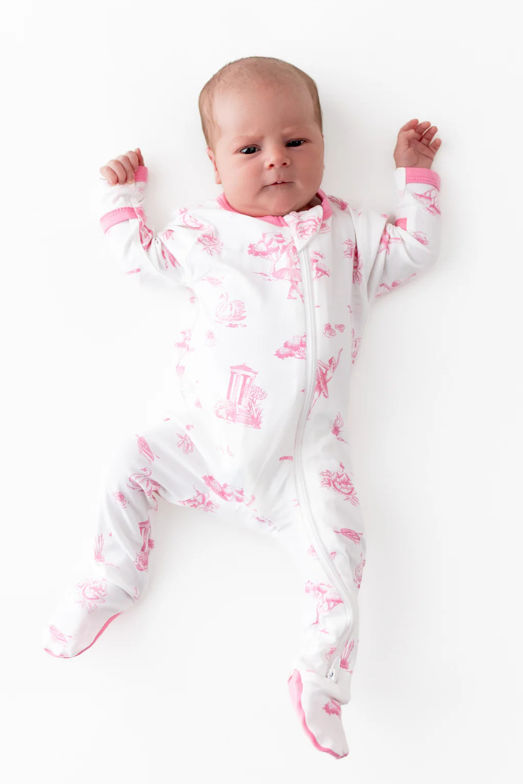 Zippered Footie in Toile Ballet | Kyte Baby
