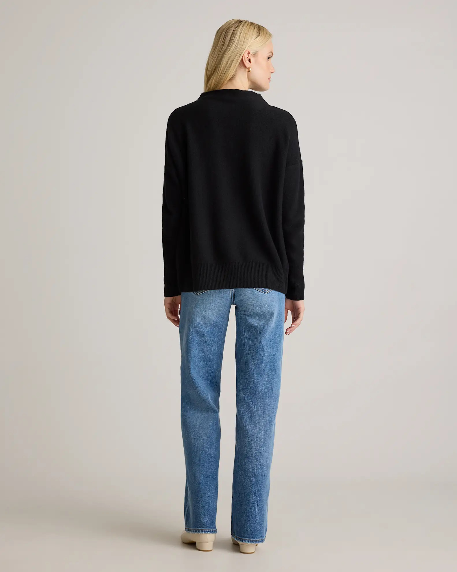 Mongolian Boiled Cashmere Funnel Neck Sweater | Quince