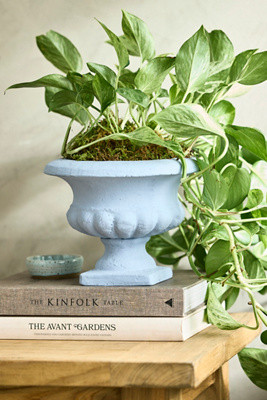 Mist Stoneware Urn Planter | Anthropologie (US)