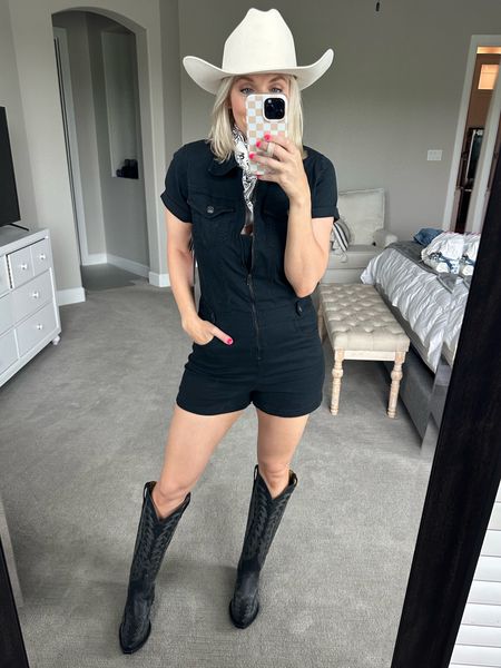 This $25 walmart romper is the most perfect country concert outfit INSPO!!! 🤠😍 wearing a size medium, size up if in between on sizes. The material is stretchy though, so keep that in mind! 

#LTKFestival #LTKstyletip #LTKfindsunder50