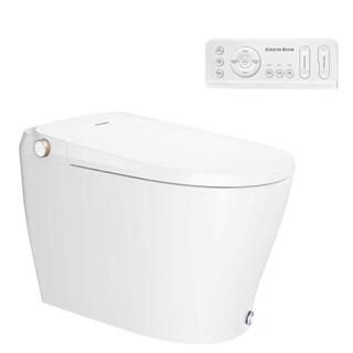 Casta Diva CD-Y070 Elongated Tankless Smart Bidet Toilet 1.28GPF in White CD-Y070 - The Home Depo... | The Home Depot