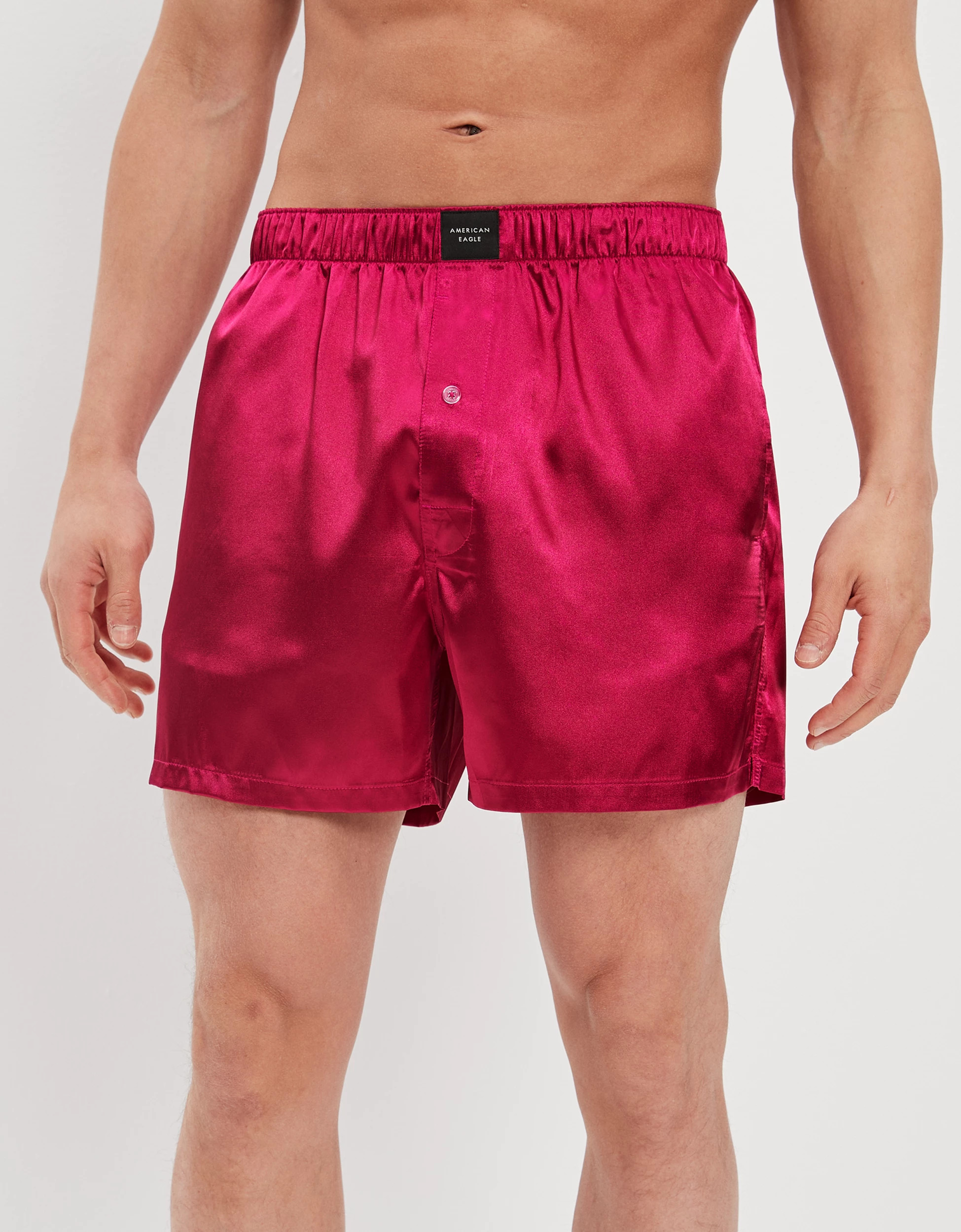 AEO Solid Satin Pocket Boxer Short | American Eagle Outfitters (US & CA)