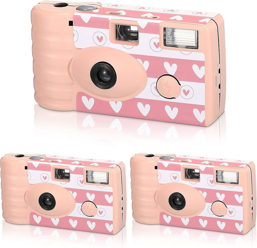 3 Pack Disposable Camera for Wedding Simple Use Color Film Camera with Flash Disposable Cameras O... | Amazon (US)