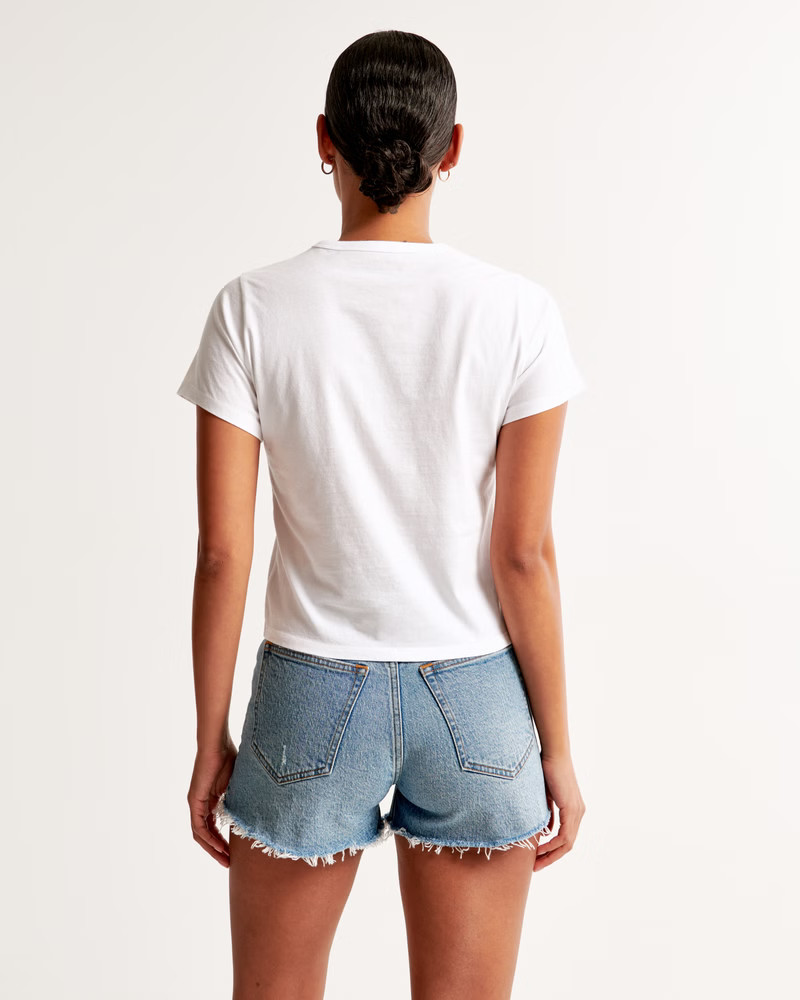 Essential Polished Body-Skimming Tee | Abercrombie & Fitch (US)