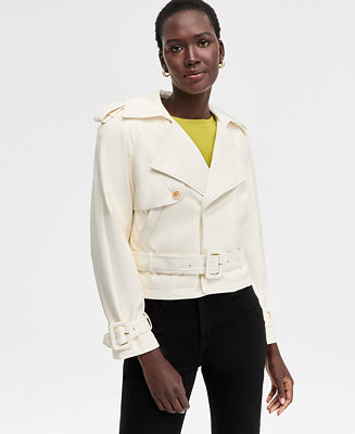 Women's Faux-Leather Biker Jacket, Macy's Exclusive | Macy's
