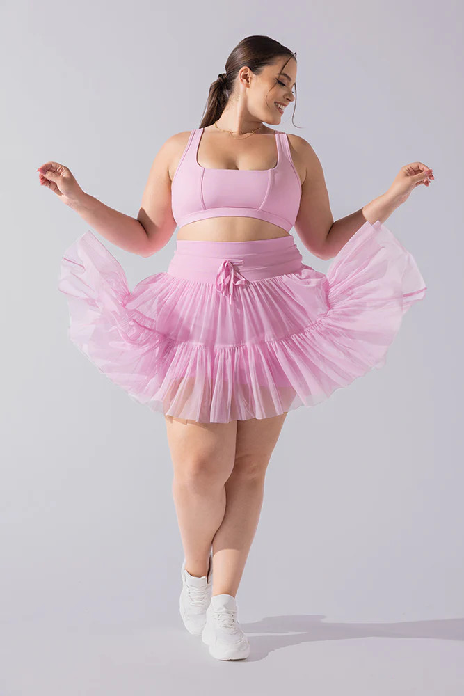 Pirouette Tiered Skort - Bubblegum | POPFLEX